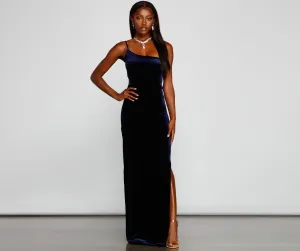 Tanya Velvet One Charming Shoulder Formal Dress