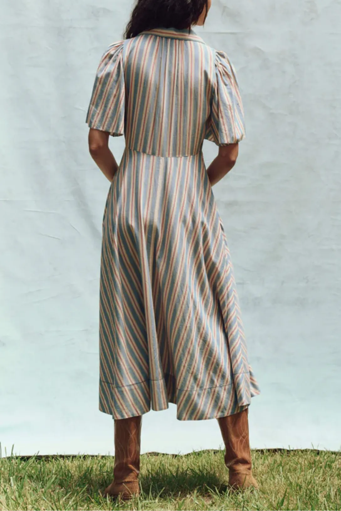 The Bridge Dress | Blue Frontier Stripe