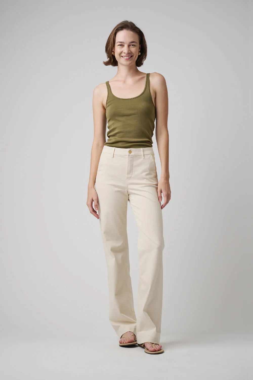 The Malibu Wide Chino  |  Ivory