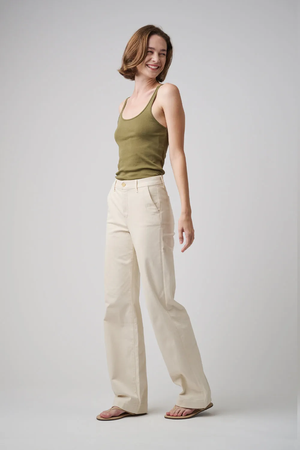 The Malibu Wide Chino  |  Ivory