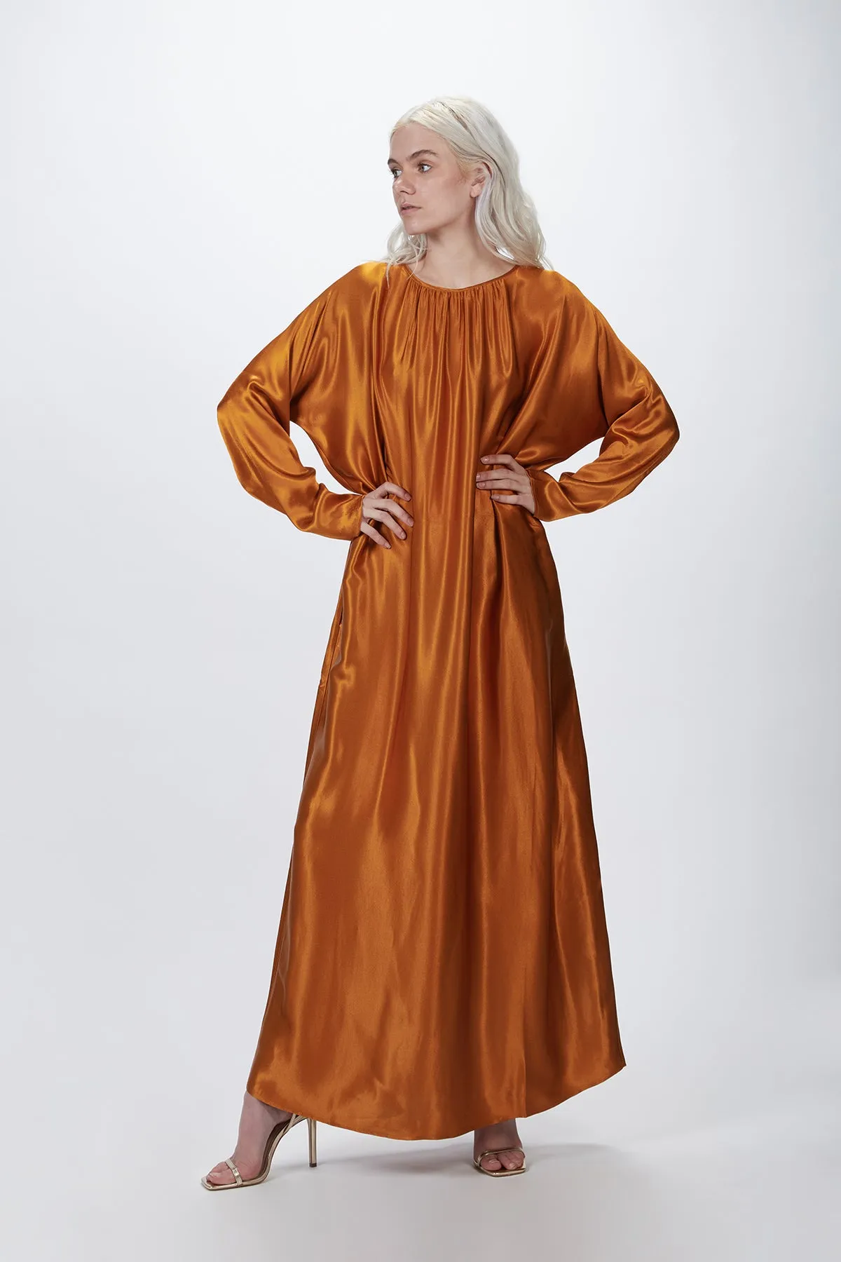 THE RHODES SATIN MAXI DRESS