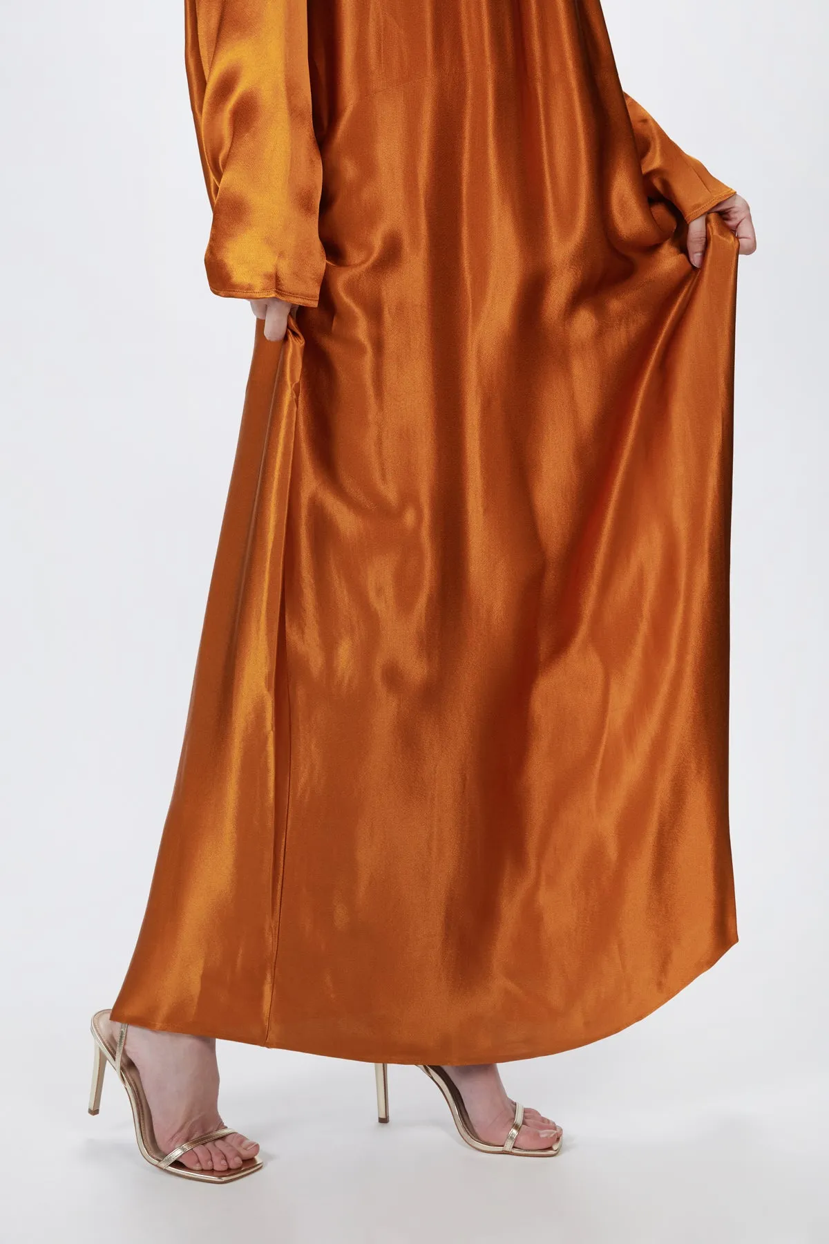 THE RHODES SATIN MAXI DRESS