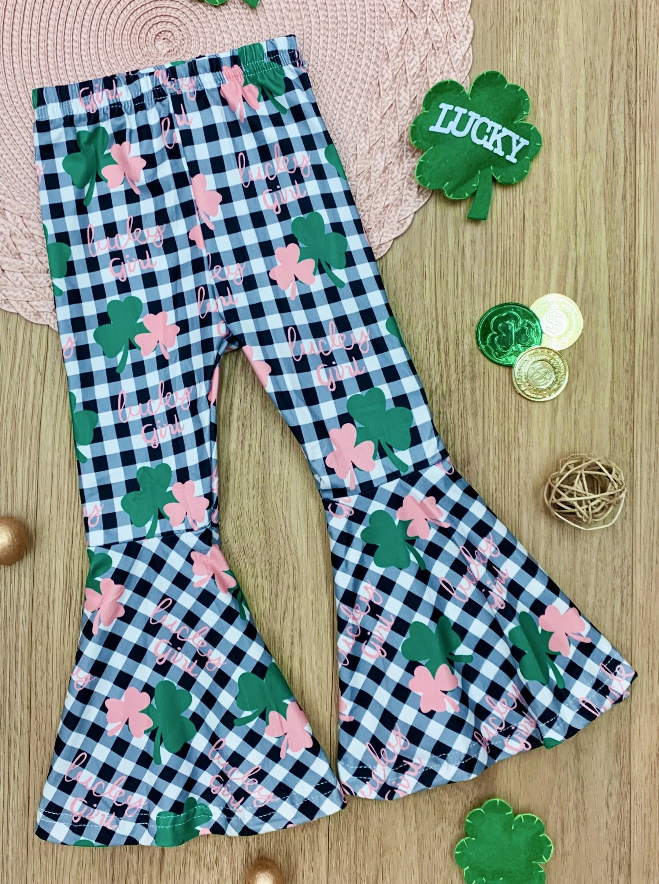 These Are My Lucky Bell Bottom Leggings
