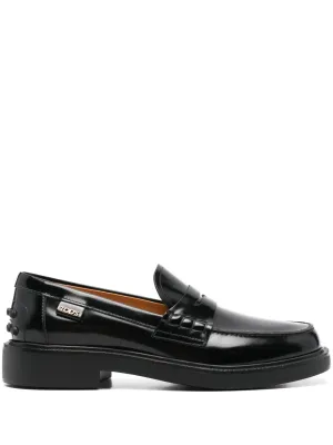 Tod's logo-lettering loafers