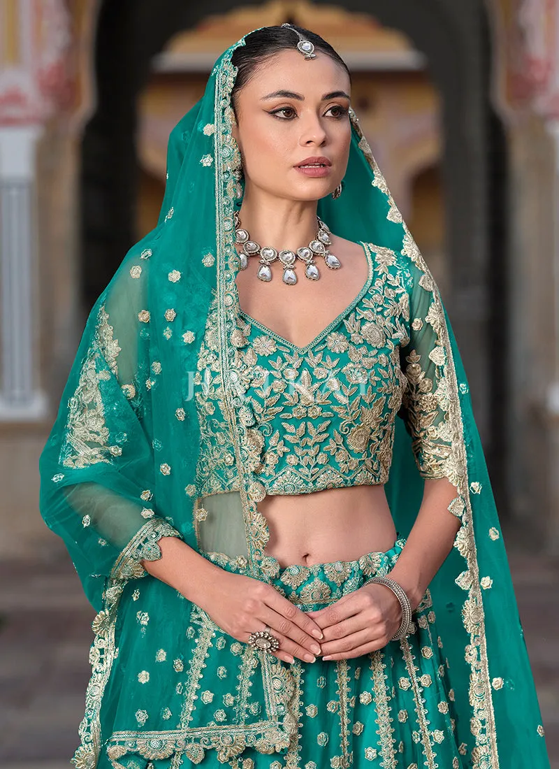 Turquoise Wedding Lehenga Choli