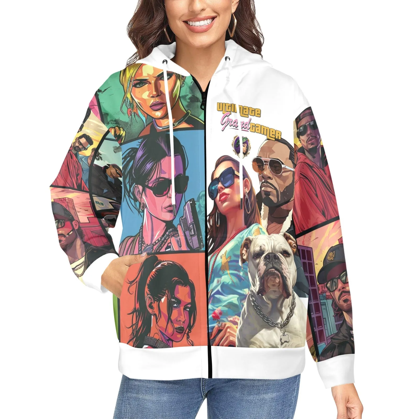 Ultimate Grand Gamer Women's Fleece Full-Zip Hoodie