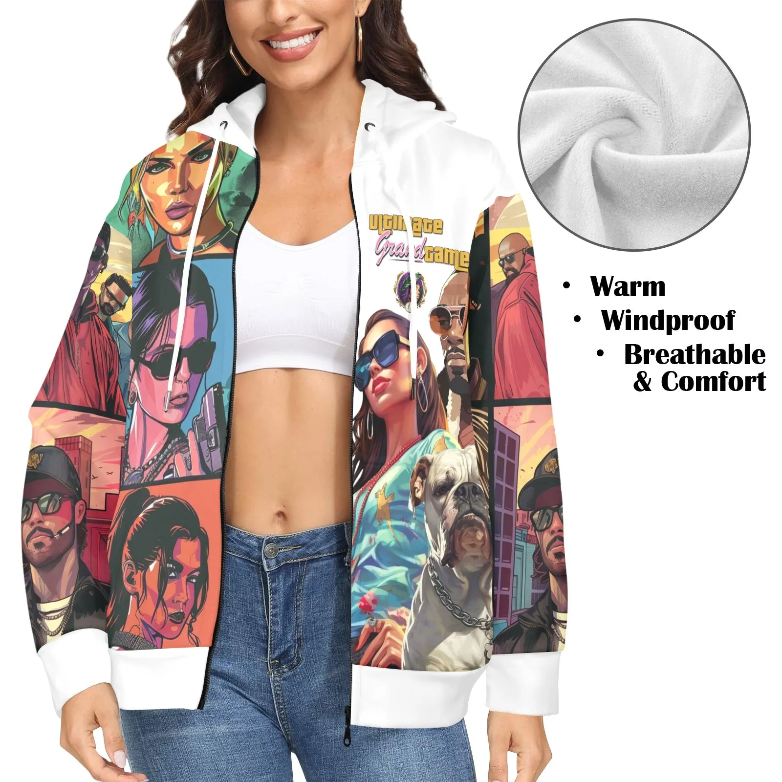 Ultimate Grand Gamer Women's Fleece Full-Zip Hoodie