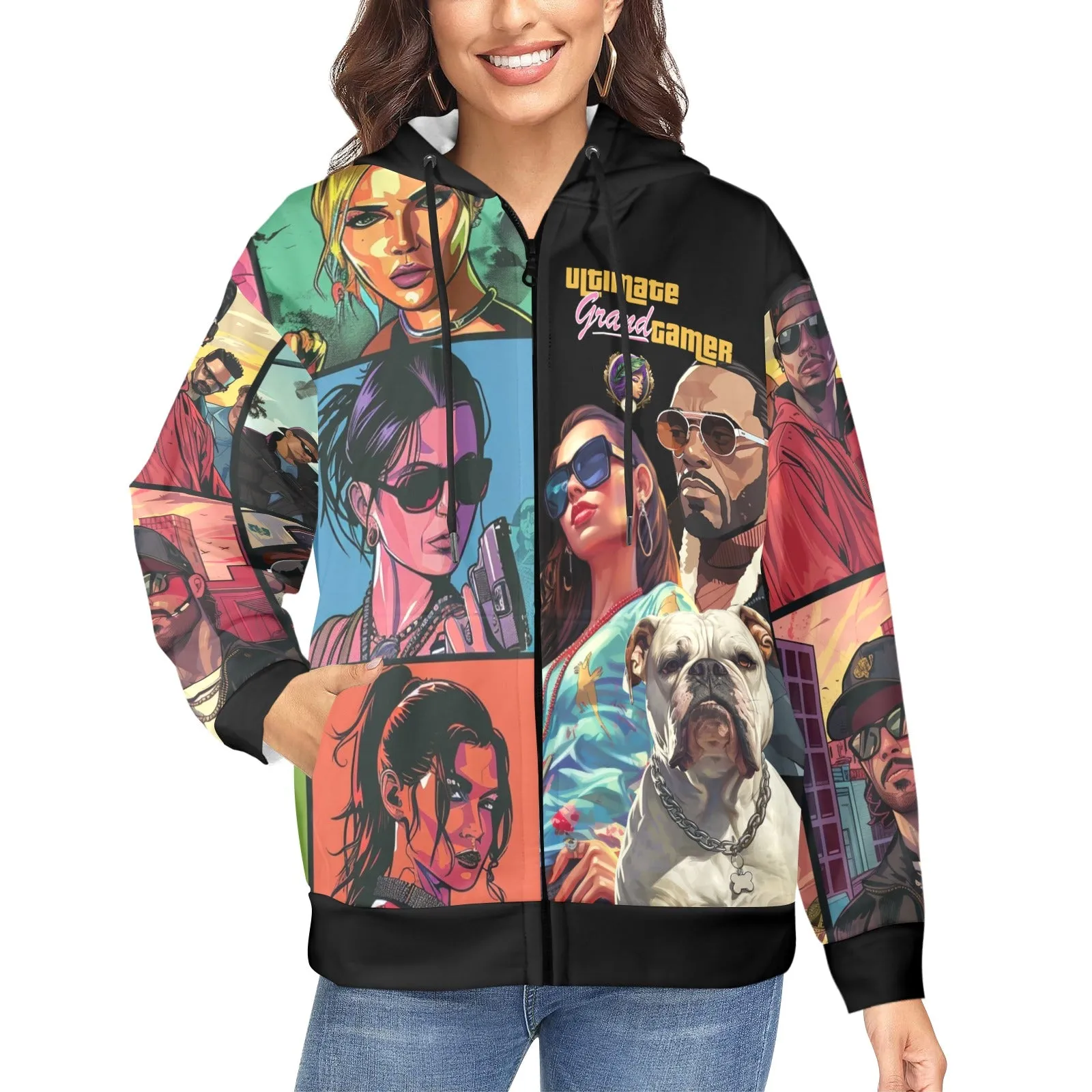 Ultimate Grand Gamer Women's Fleece Full-Zip Hoodie