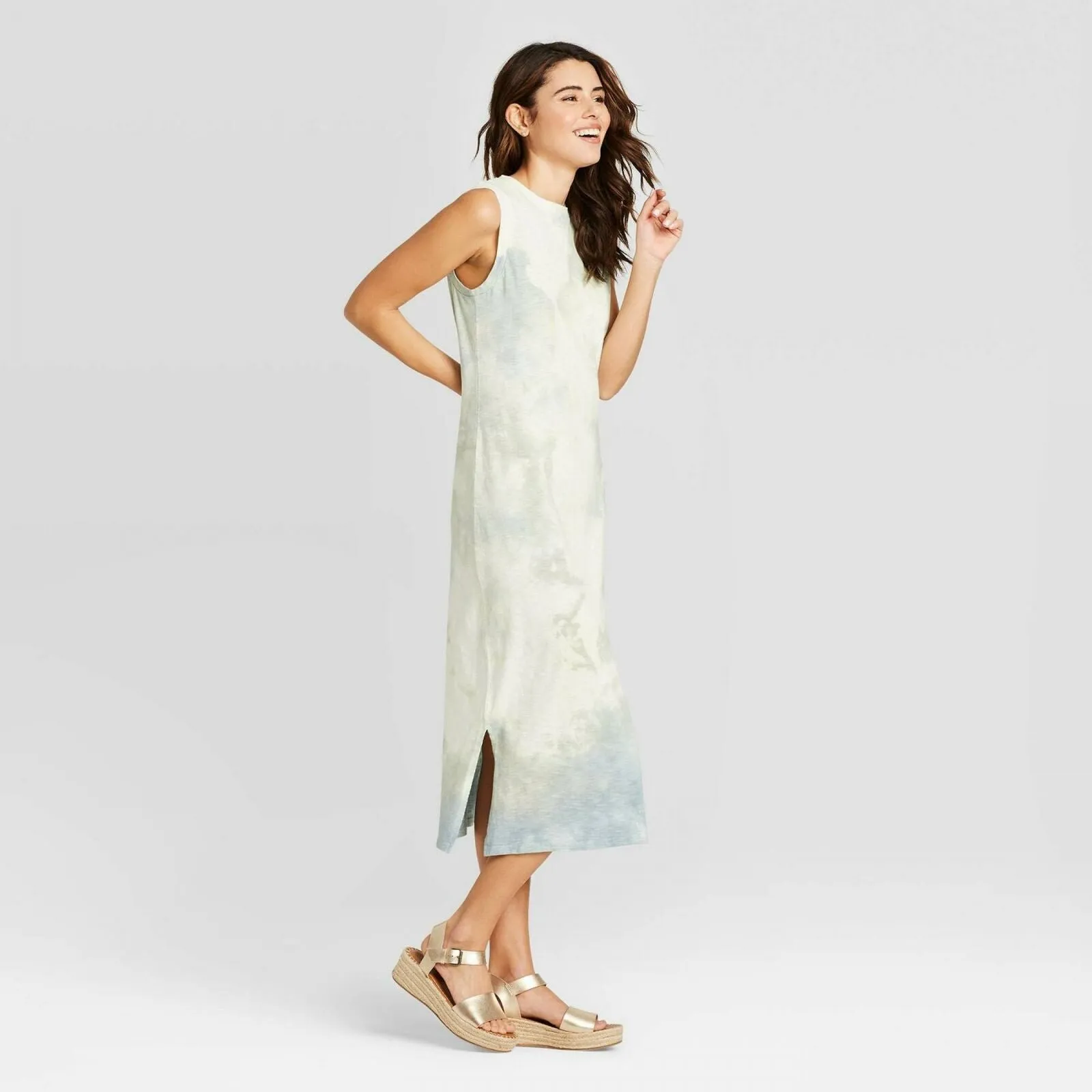 Universal Thread Women's Sleeveless T-Shirt Dress with Side Slits