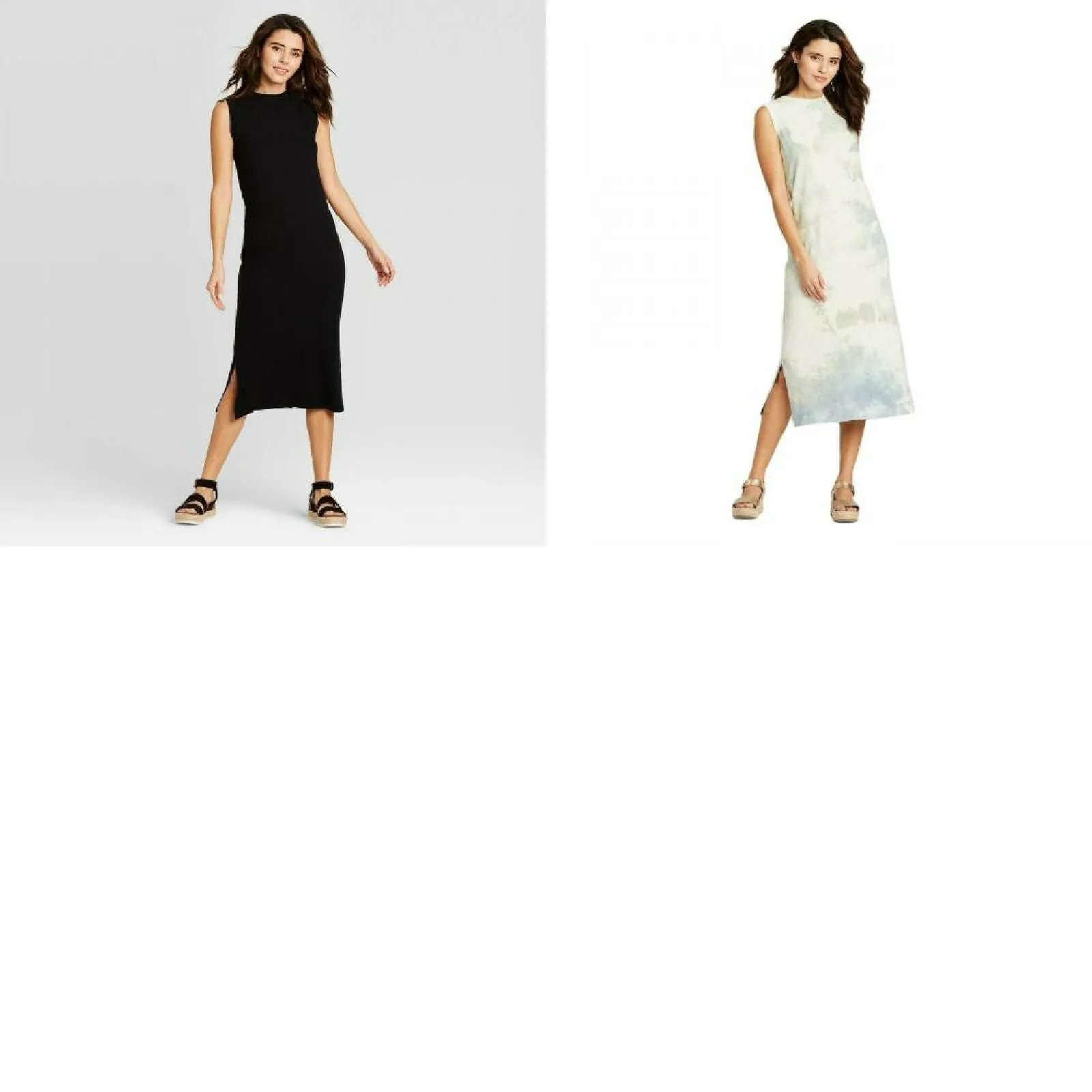 Universal Thread Women's Sleeveless T-Shirt Dress with Side Slits