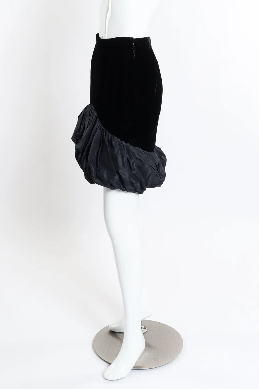 Velvet Bubble Hem Skirt