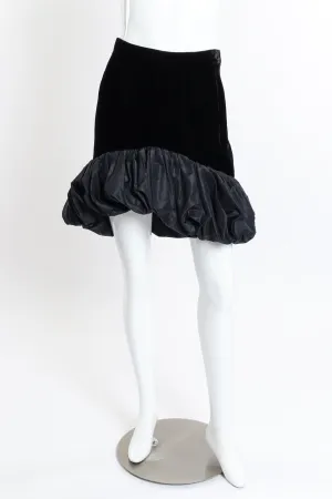 Velvet Bubble Hem Skirt