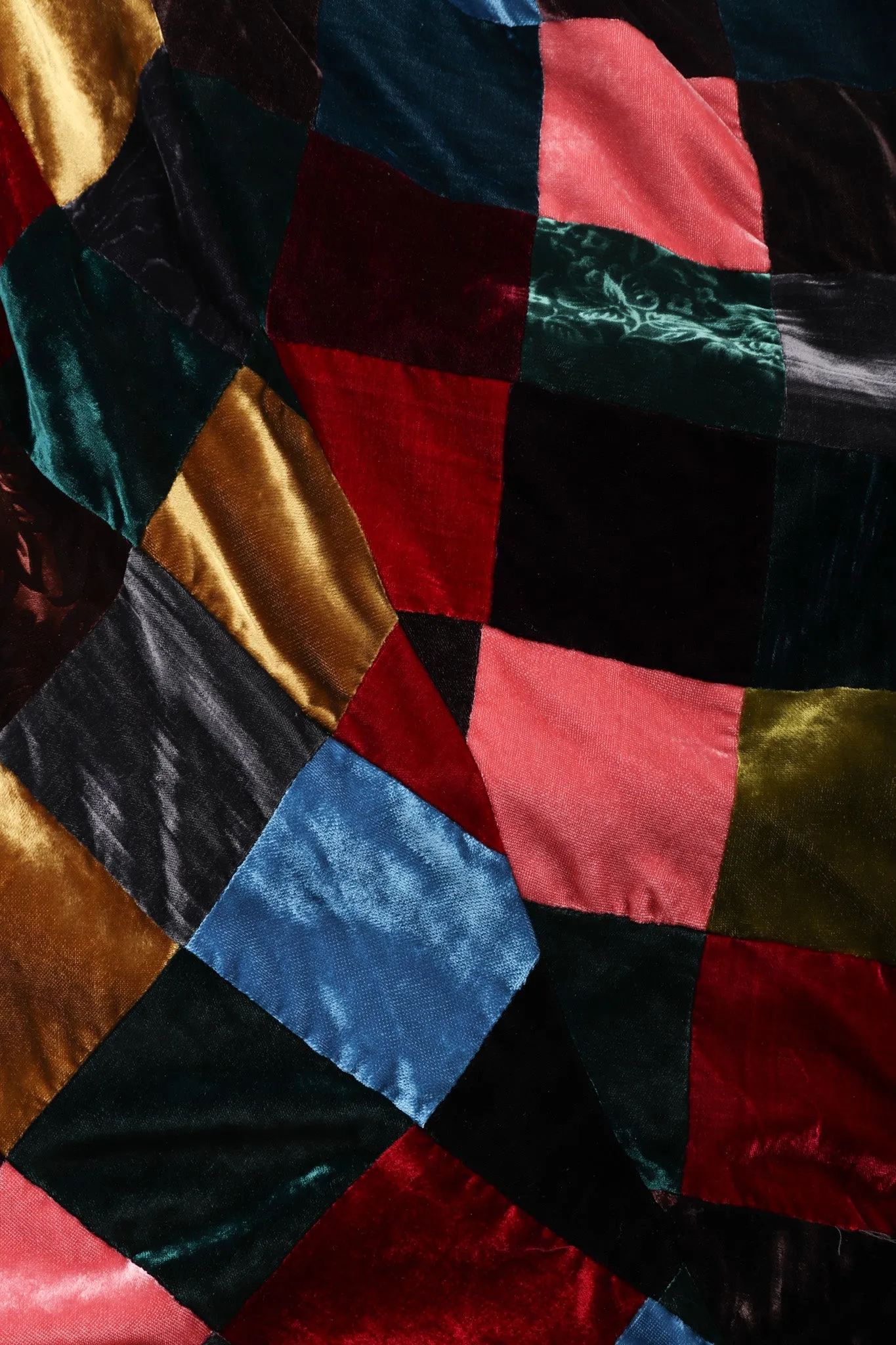Velvet Harlequin Patchwork Dress