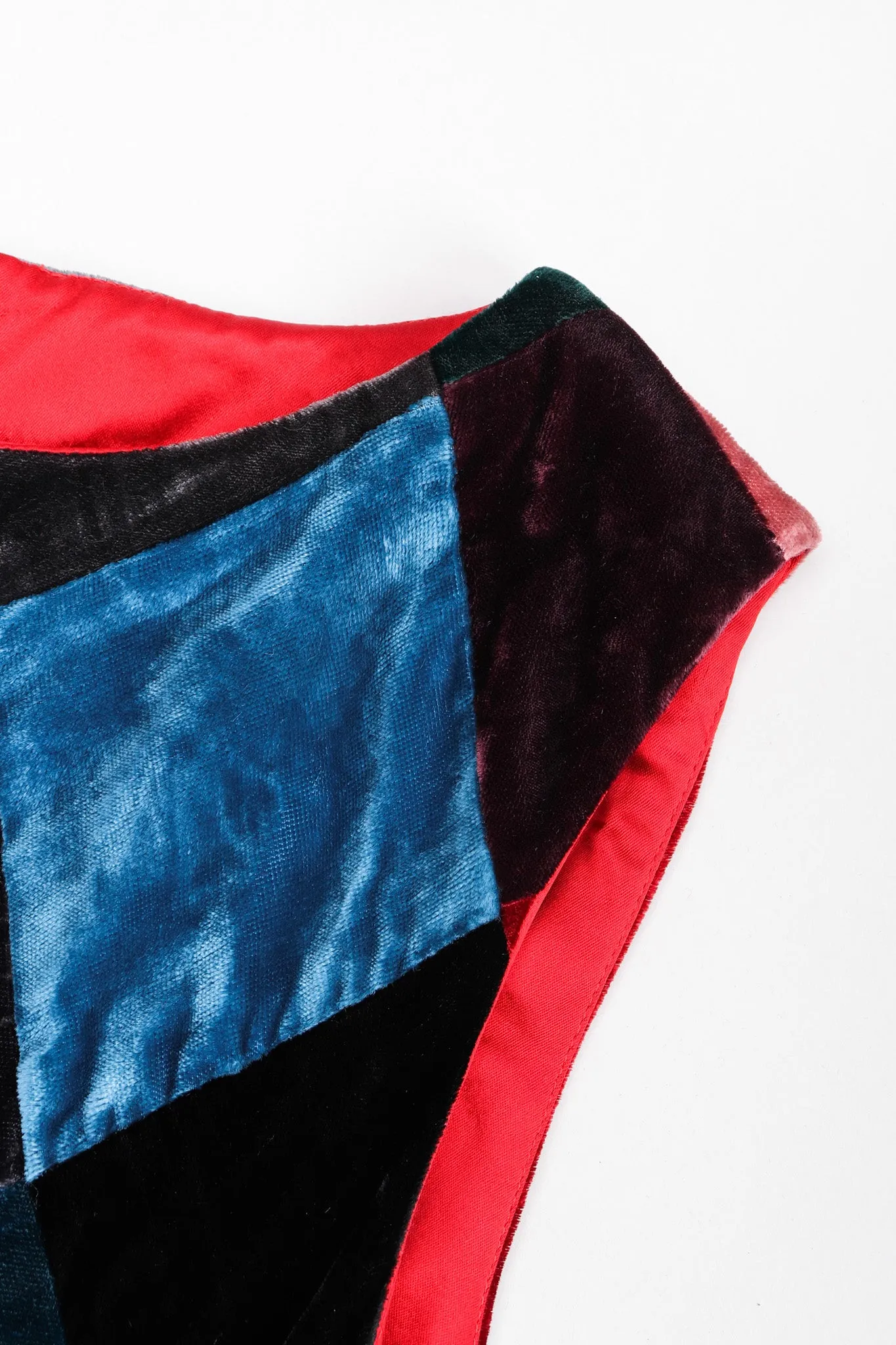 Velvet Harlequin Patchwork Dress