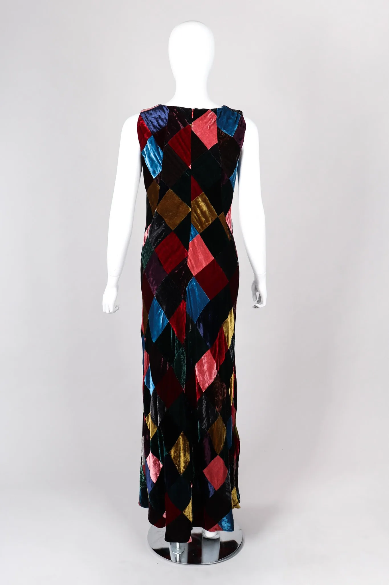 Velvet Harlequin Patchwork Dress