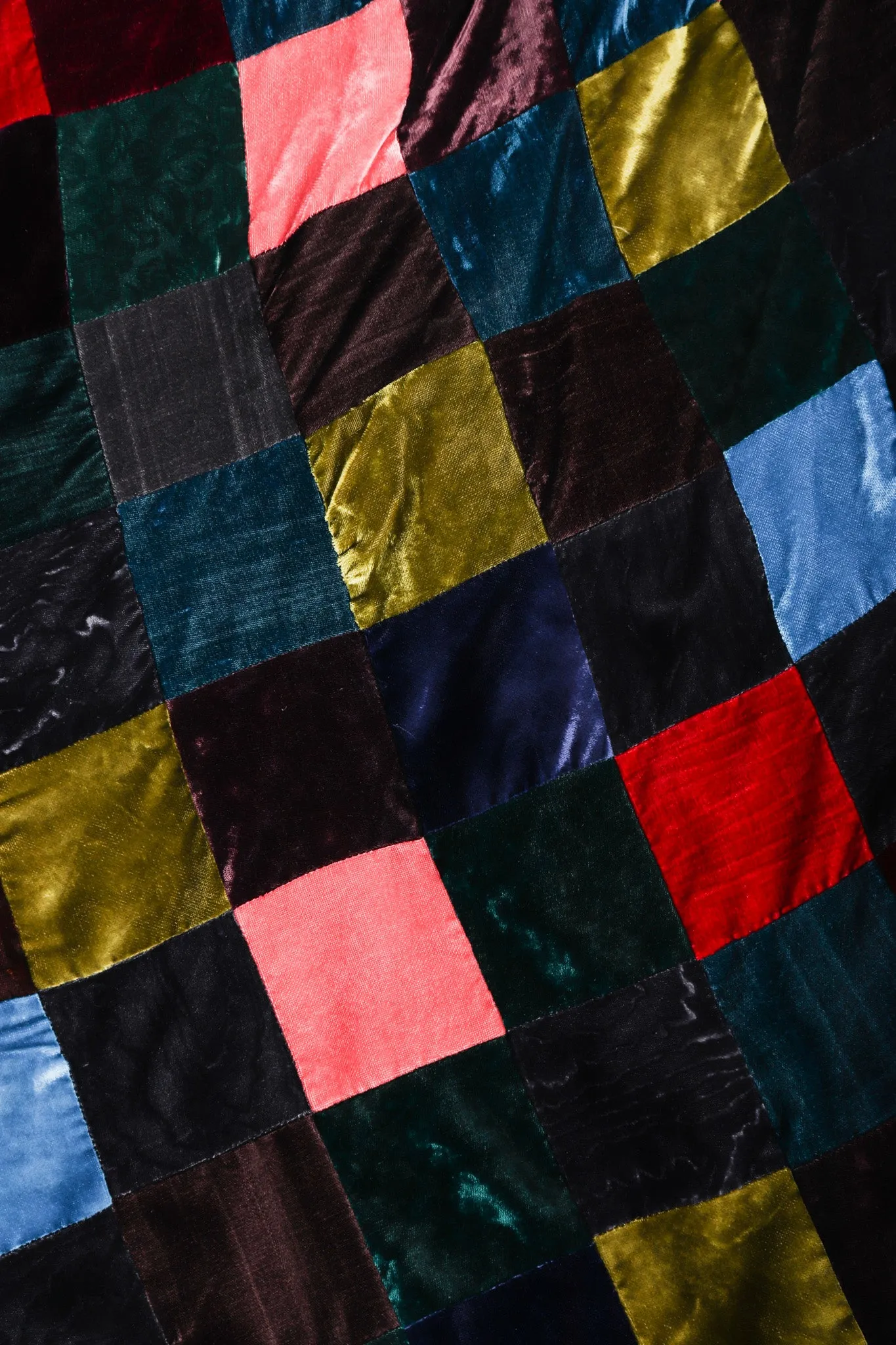 Velvet Harlequin Patchwork Dress