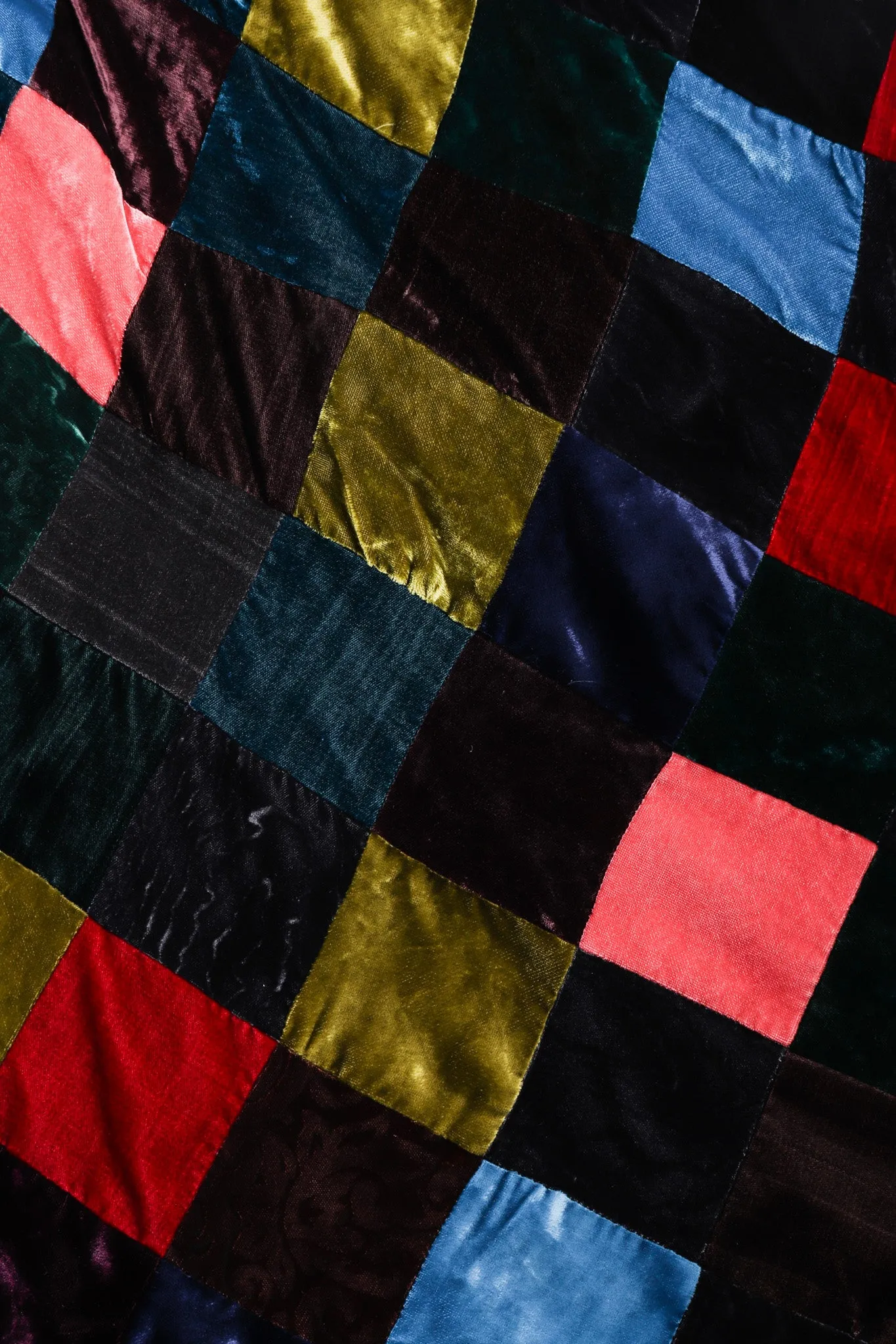 Velvet Harlequin Patchwork Dress