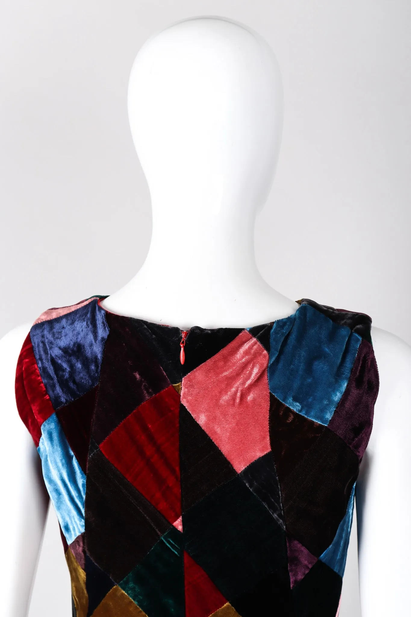 Velvet Harlequin Patchwork Dress