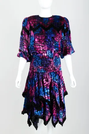 Velvet Lamé Handkerchief Dress