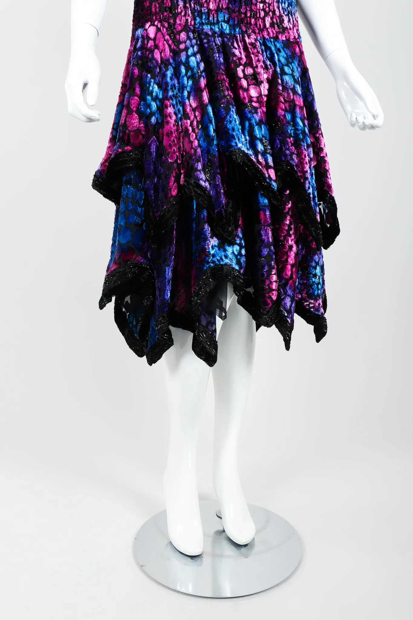 Velvet Lamé Handkerchief Dress