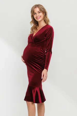 Velvet Red Mermaid Dress
