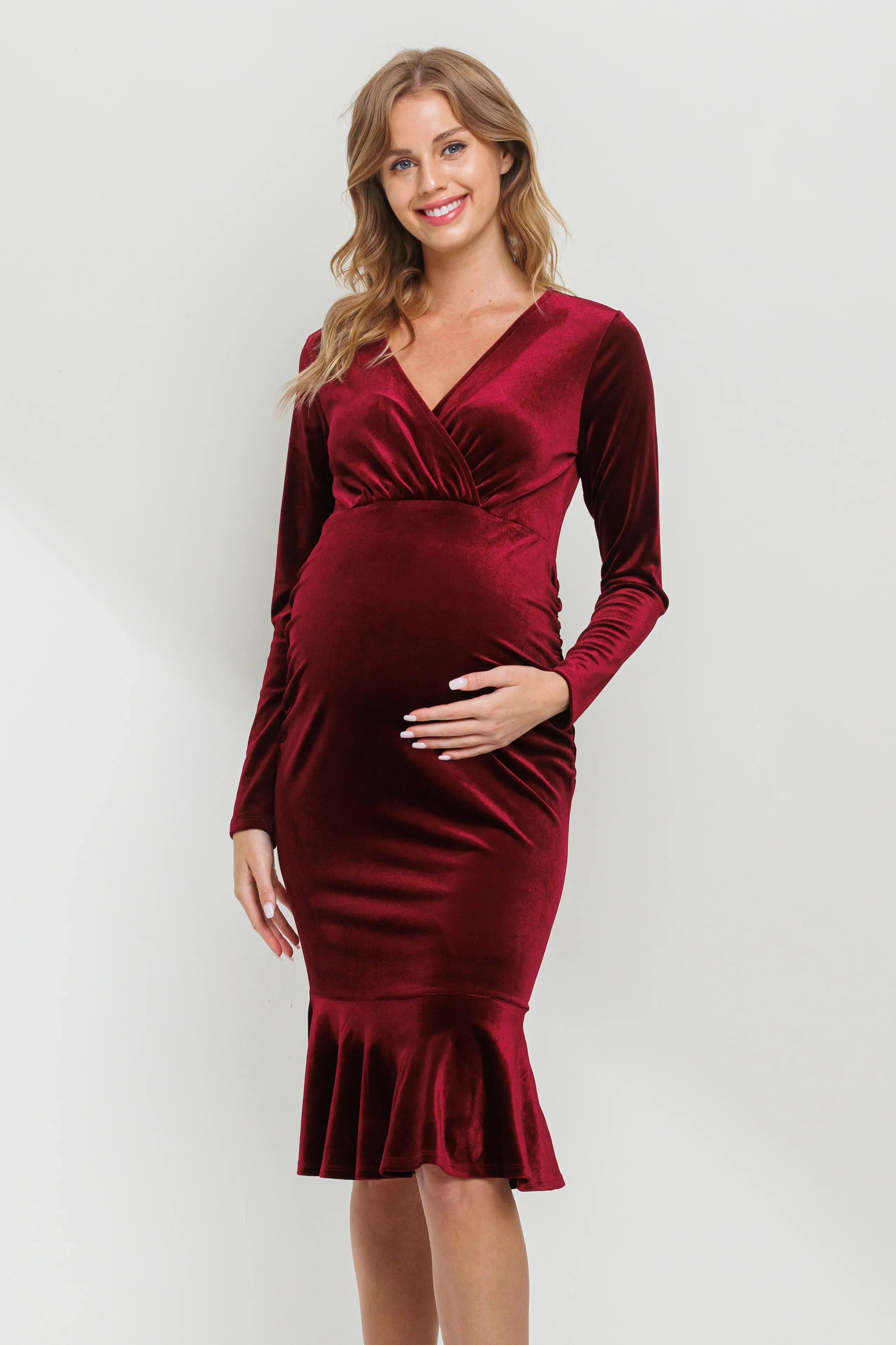 Velvet Red Mermaid Dress