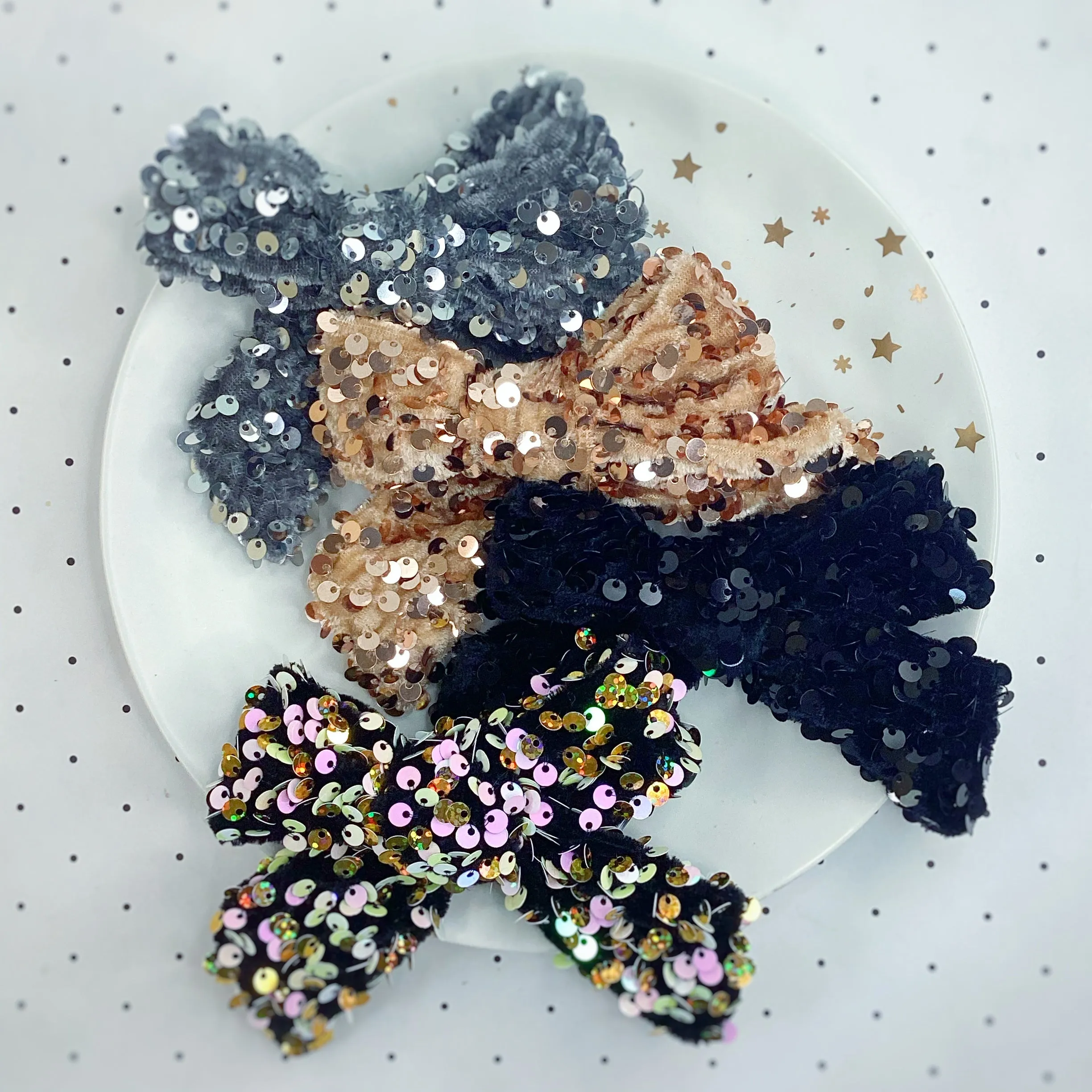 Velvet Sequin Bows