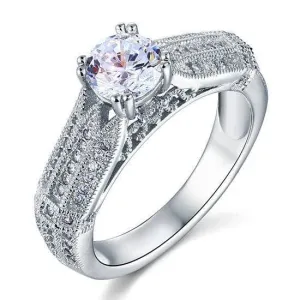 Vintage Style 1.0 Ct Diamond Bridal Engagement Ring