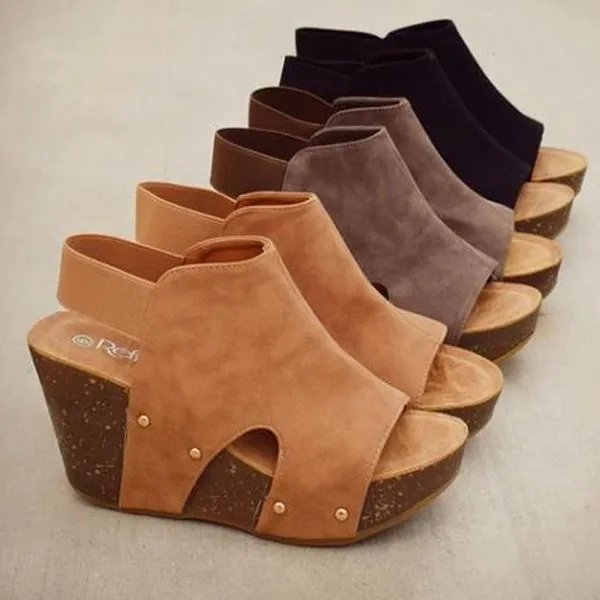 Wedge Shoes Open Toe High Heel Sandals Beach Platforms Sandals