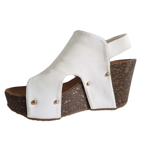 Wedge Shoes Open Toe High Heel Sandals Beach Platforms Sandals