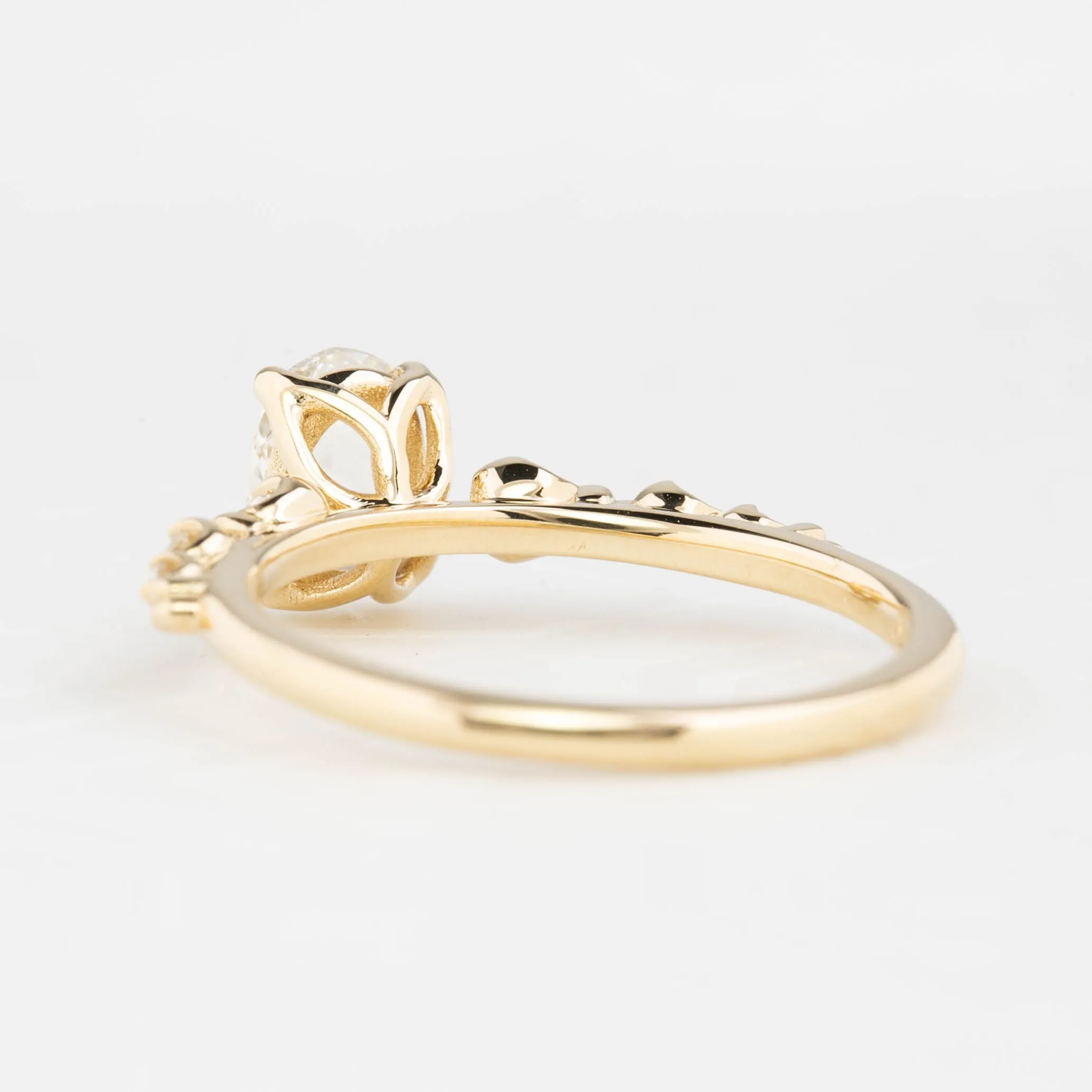 Wisteria Ring, Oval Rose Cut Diamond