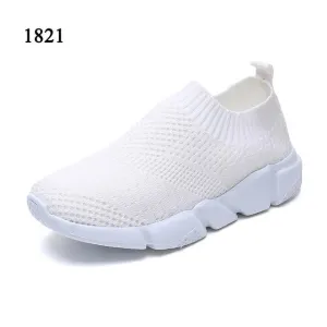 Women Casual Knitting Sock Sneakers Stretch Flat Platform Fashion Ladies Slip On Shoes