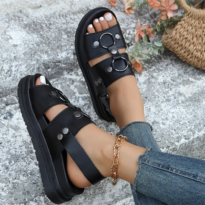 Women's Outdoor Summer Sandals with Thick Soles