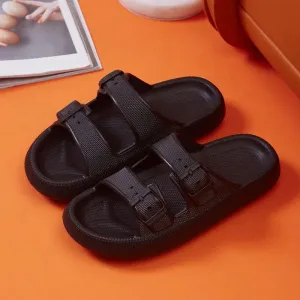 Women's Thick Platform Cloud Sandals Trendy w/ Buckle Soft Sole Pillow Slides Sandals  Non-Slip Flip Flops