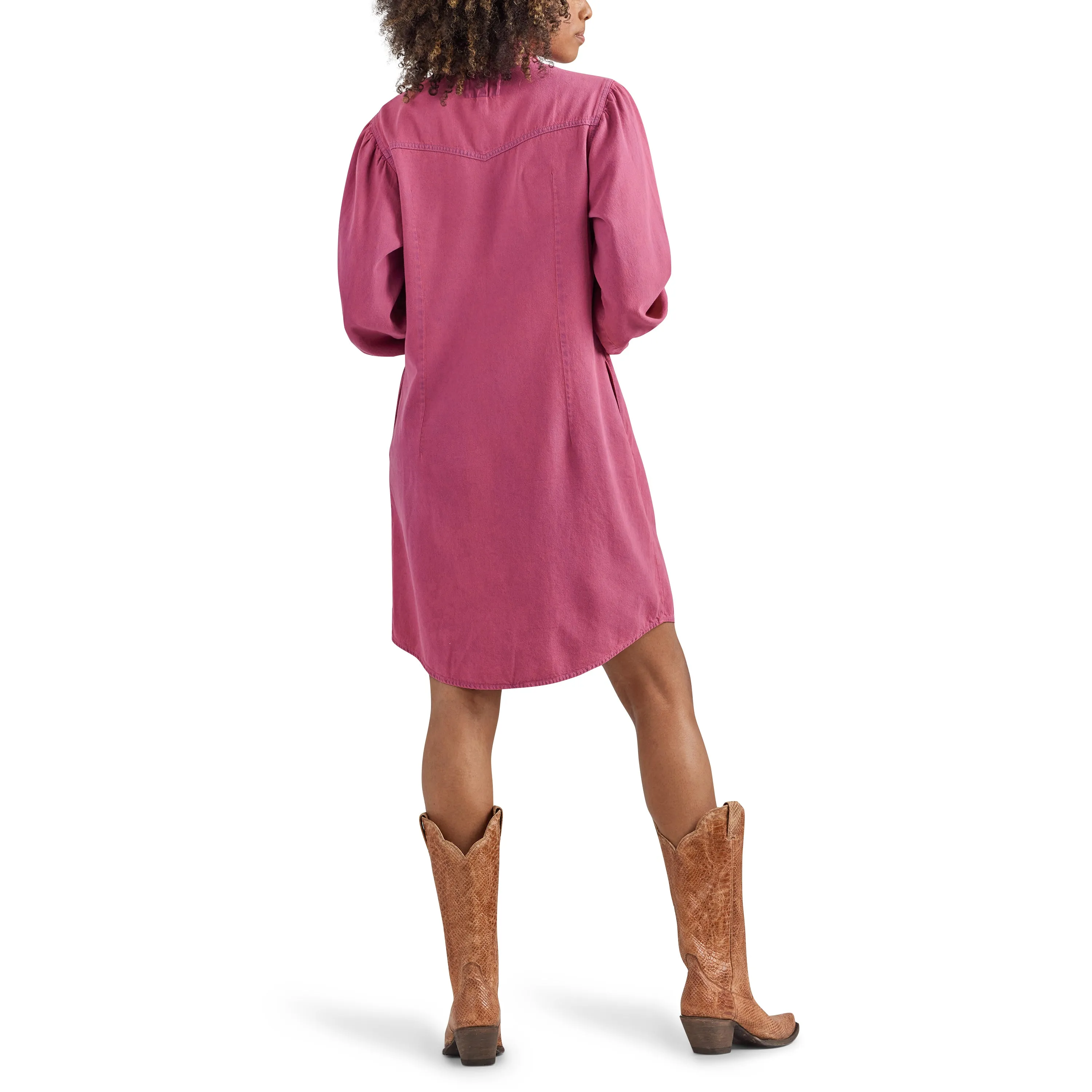 Wrangler Women's Barbie Dreamy Pink Western Shirt Dress