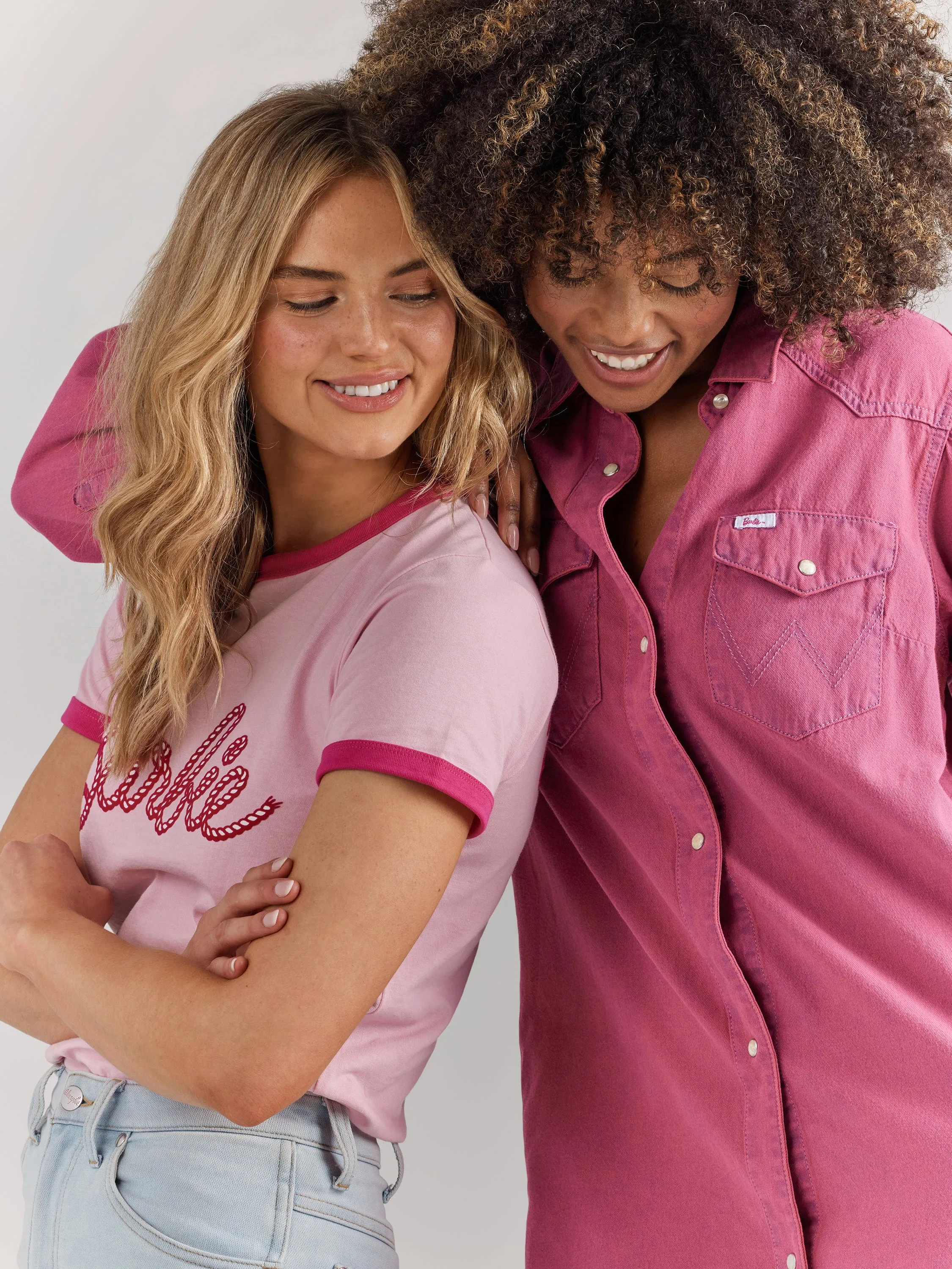 Wrangler Women's Barbie Dreamy Pink Western Shirt Dress