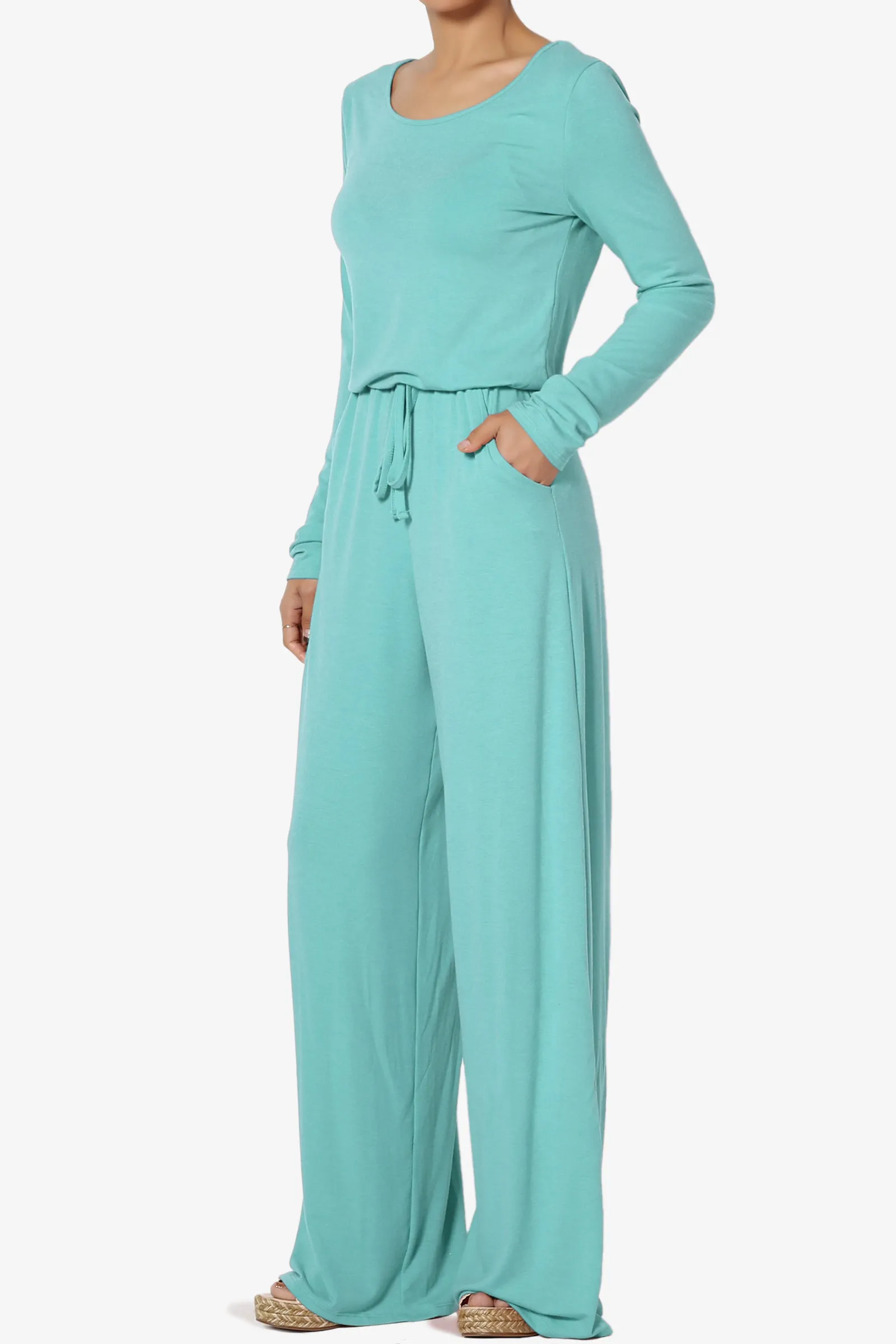 Xaren Long Sleeve Lounge Jumpsuit TALL PLUS