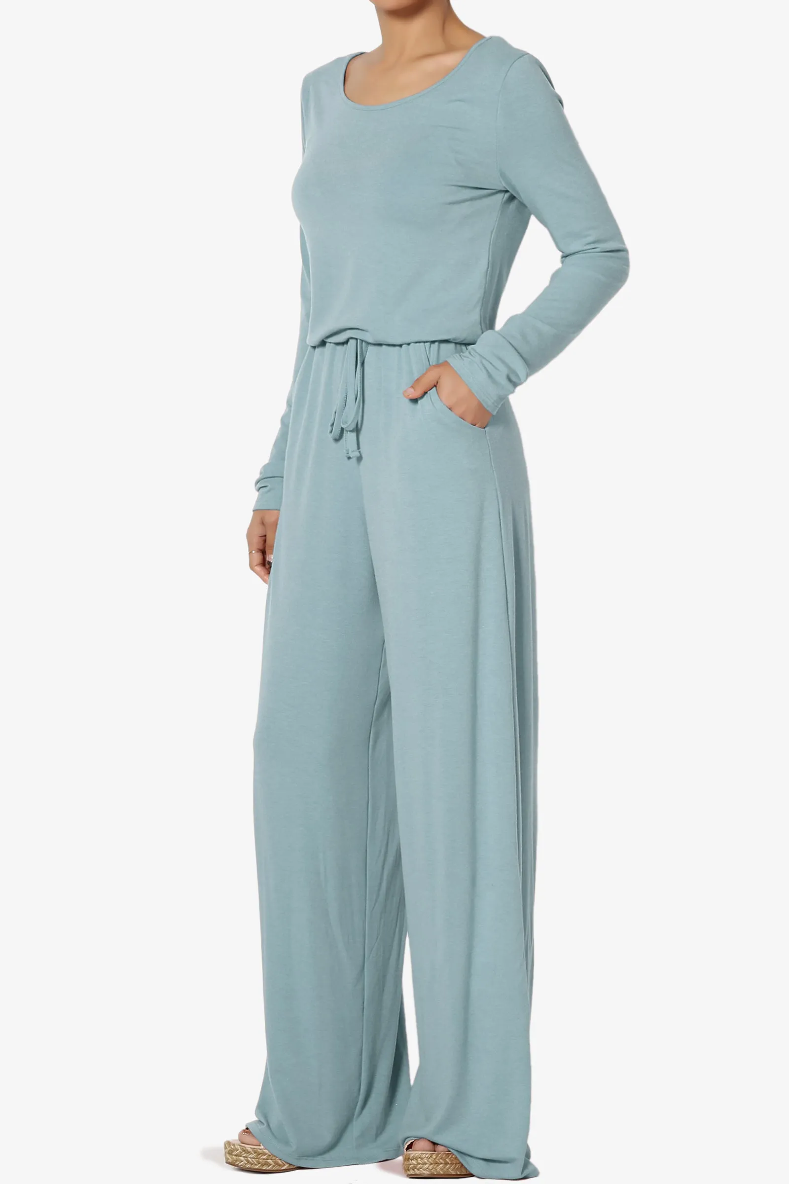 Xaren Long Sleeve Lounge Jumpsuit TALL PLUS