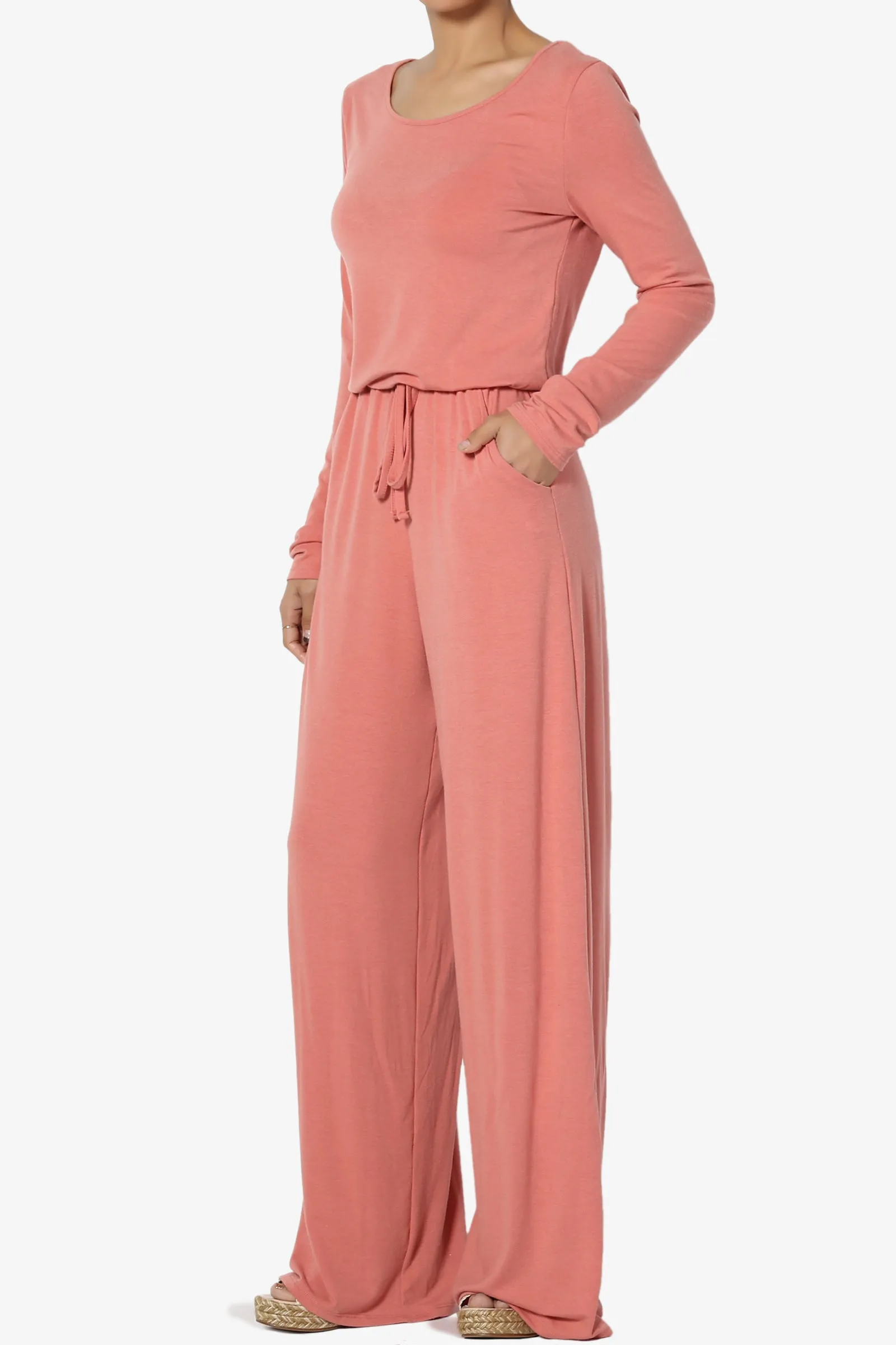 Xaren Long Sleeve Lounge Jumpsuit TALL PLUS