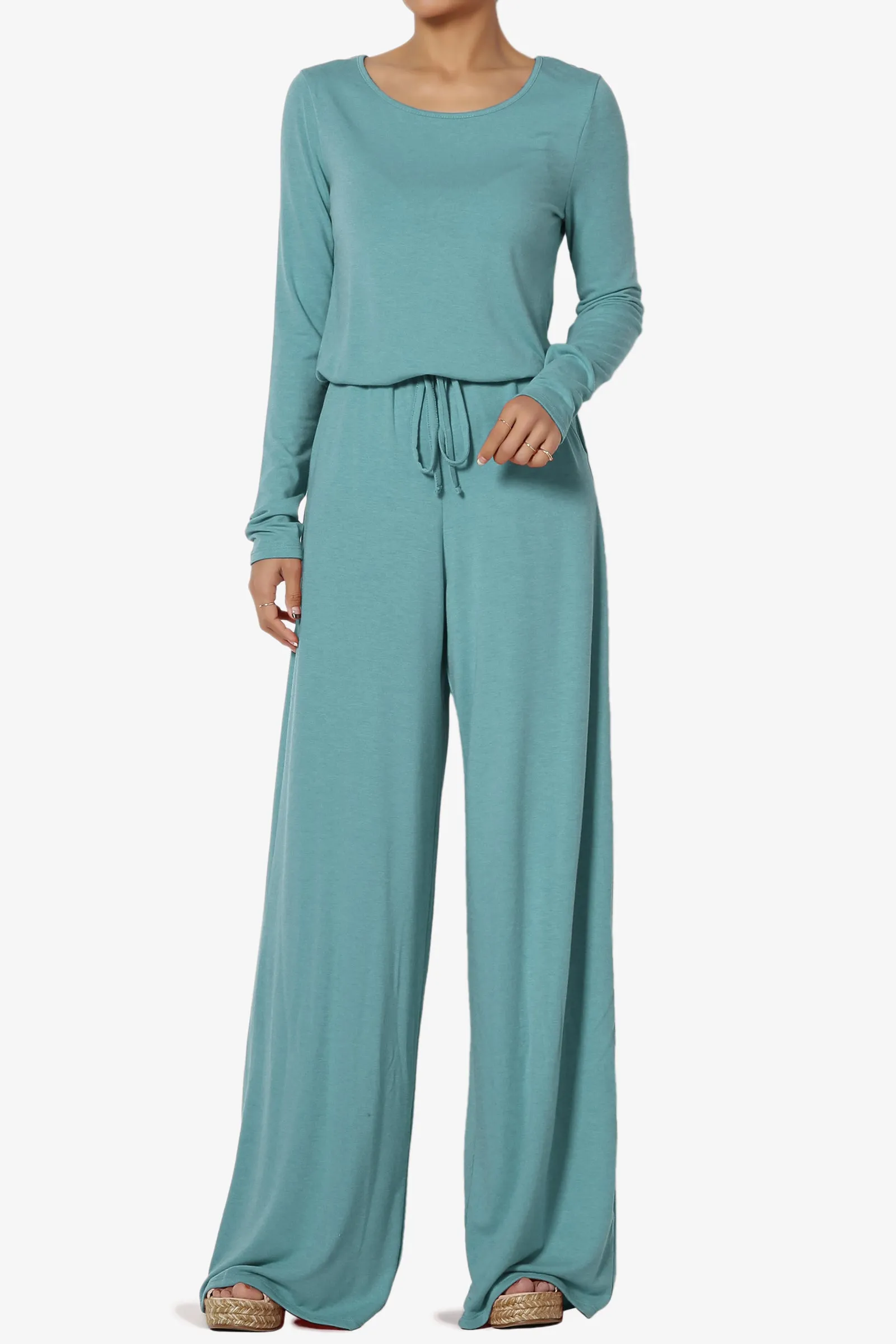 Xaren Long Sleeve Lounge Jumpsuit TALL PLUS