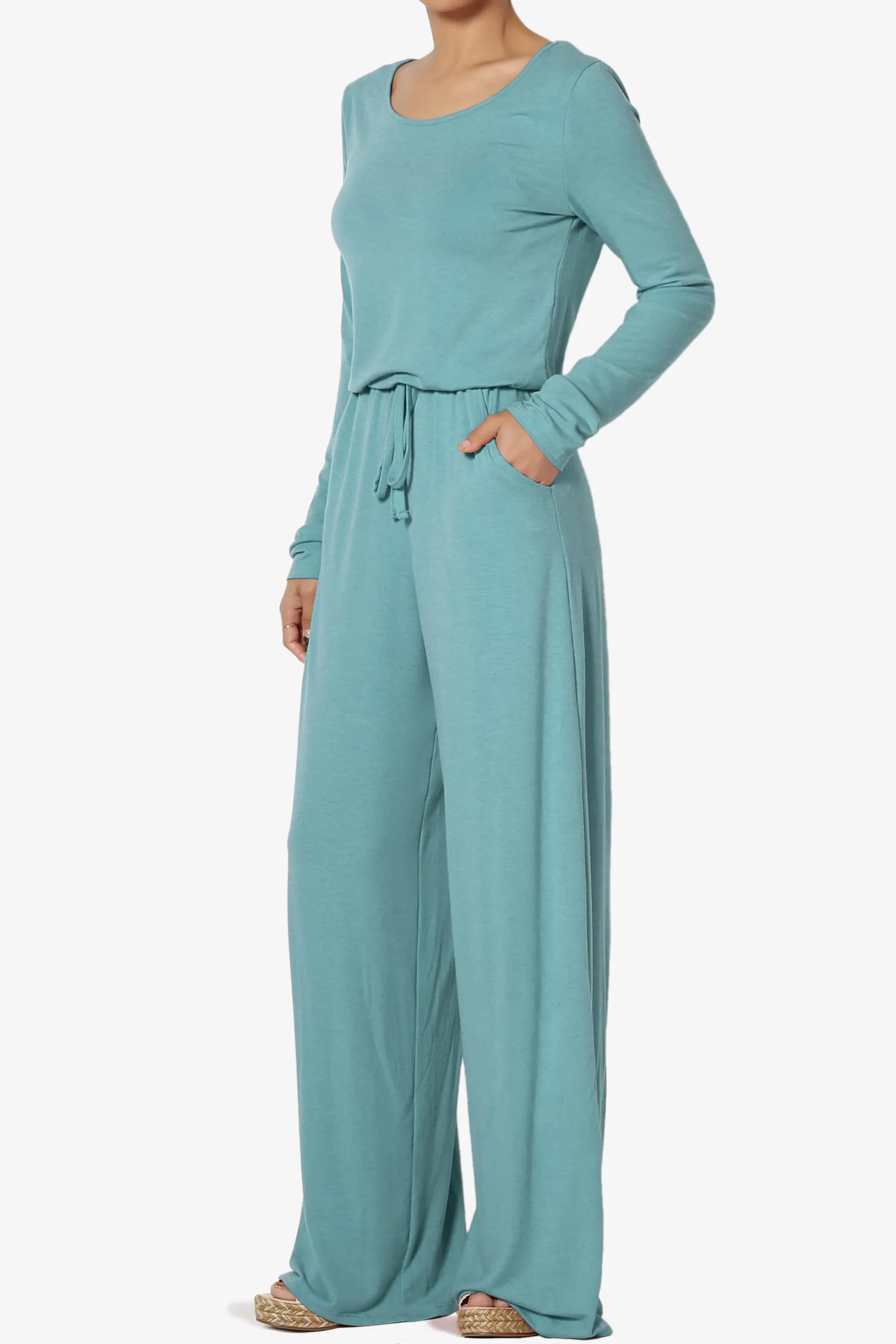 Xaren Long Sleeve Lounge Jumpsuit TALL PLUS