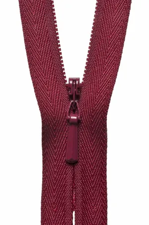 YKK Concealed / Invisible Zip - 20cm / 8'' - Dark Wine 527