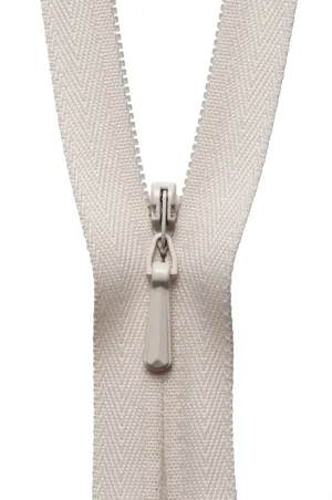 YKK Concealed / Invisible Zip - 23cm / 9'' - Mushroom 031
