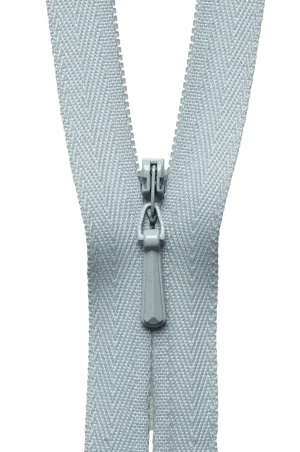 YKK Concealed / Invisible Zip - 23cm / 9'' - Pale Grey 574