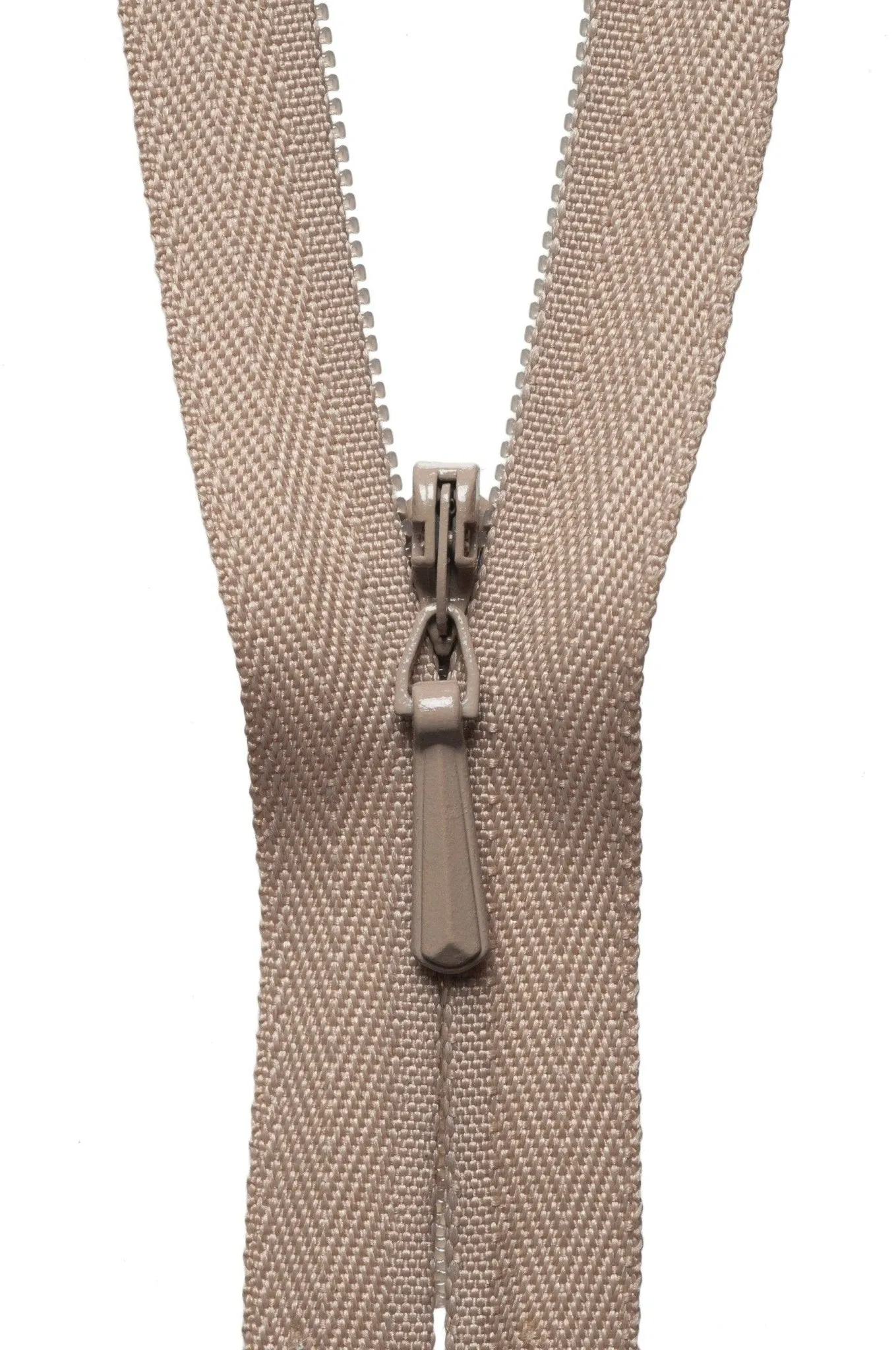 YKK Concealed / Invisible Zip - 56cm / 22'' - Fawn 573