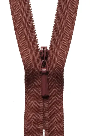 YKK Concealed / Invisible Zip - 56cm / 22'' - Russet 855