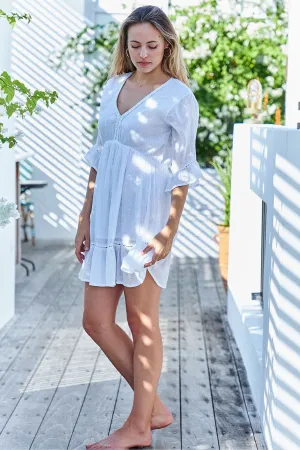 Zeya Lurex Dress White